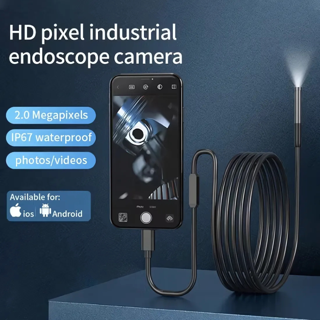 7MM Android Endoscope Camera – 3-in-1 USB/Micro USB/Type-C, IP67 Waterproof for Smartphones &amp; Computers