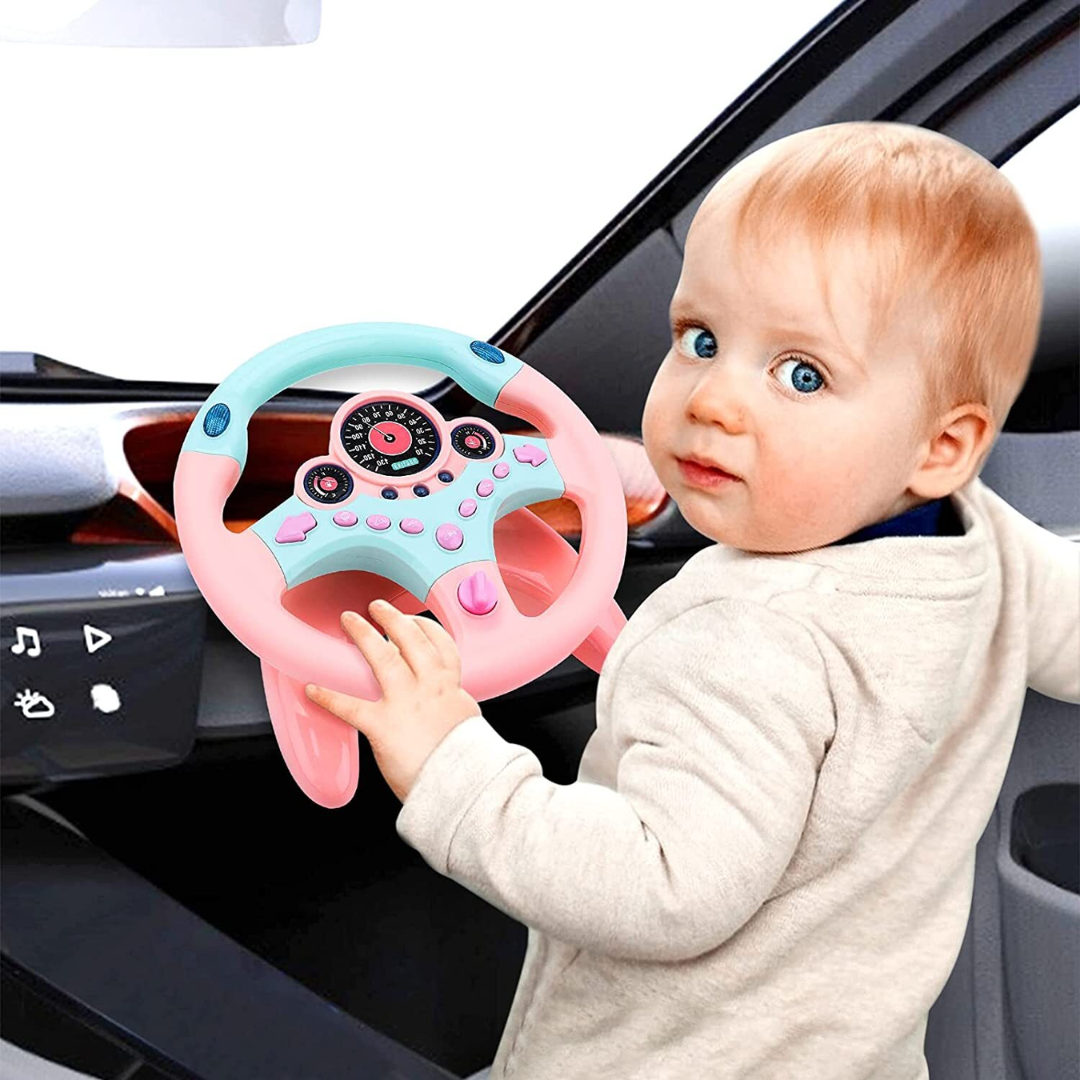 Kids&#39; Simulated Driving Toy: Steering Wheel with Sounds &amp; Music for Interactive Play