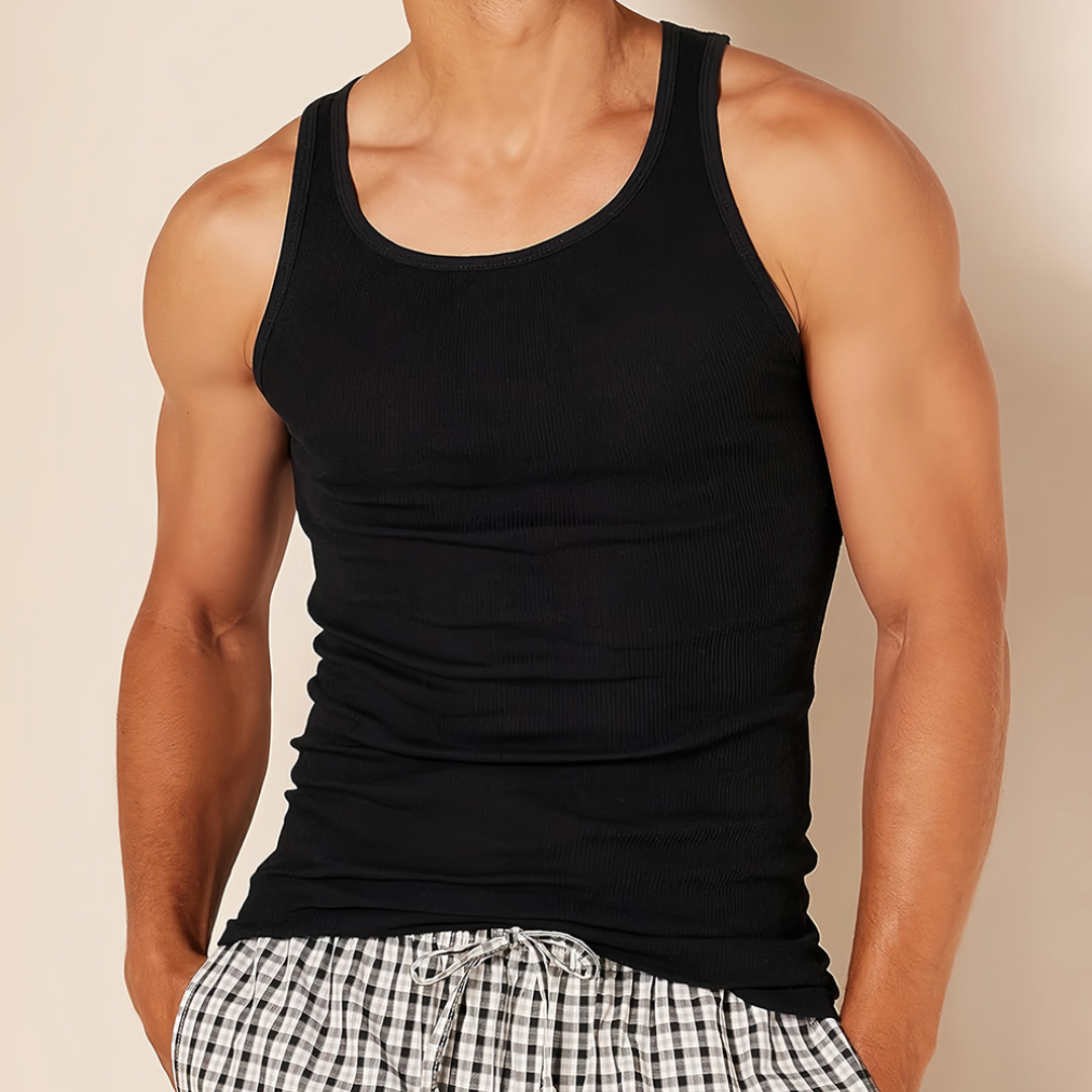 Hot Sale 3pcs / 100% Cotton Mens Sleeveless Tank Top Solid Muscle Vest Undershirts O-neck Gymclothing Tees Whorl Tops