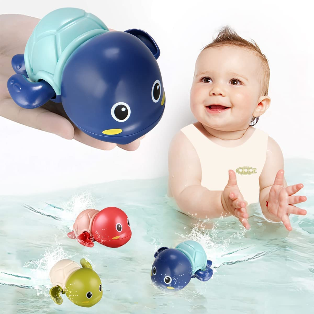 Clockwork Swimming Turtle Bath Toy: Cute Water Play Companion for Toddlers