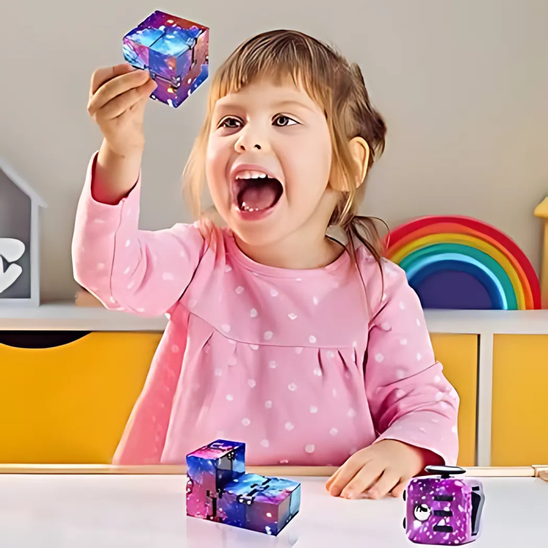 Infinity Stress Cube Fidget Decompression Toy – Anti-Stress Game for Kids and Adults, Perfect for Anxiety Relief