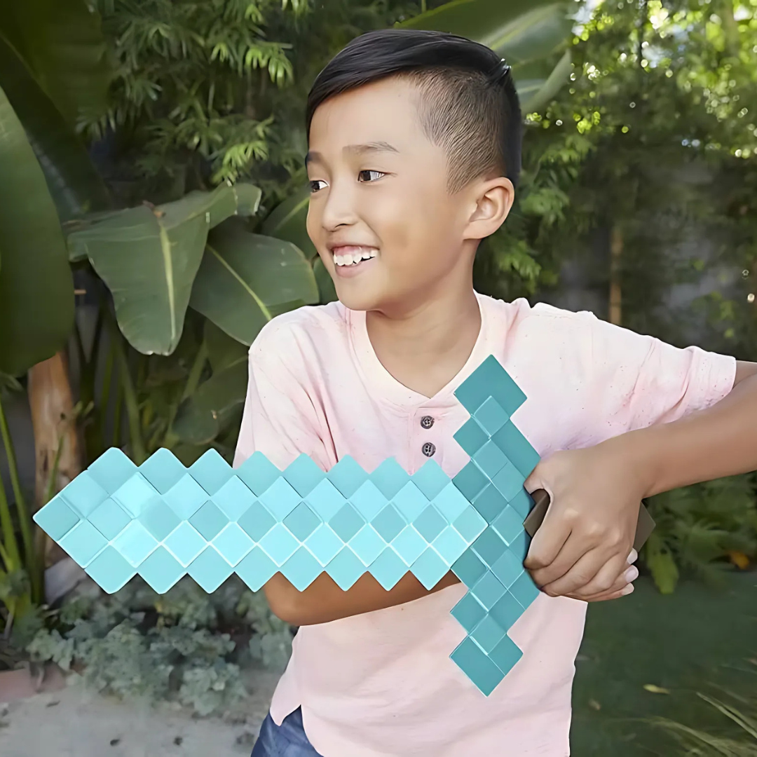 Minecraft Foam Toy Sword – Children’s Size Role-Playing Accessory, Perfect for Video Game Fans and Collectible Gifts