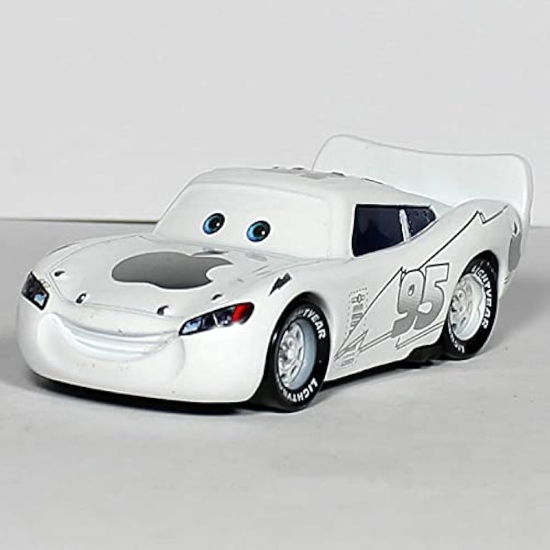 Disney Pixar Cars Lightning McQueen 1:55 Alloy Metal Model Car – Includes Mater and Sheriff