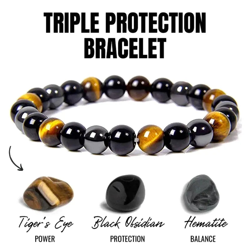 Men&#39;s Tiger Eye Bead Bracelet – Natural Stone Bracelet for Strength &amp; Style