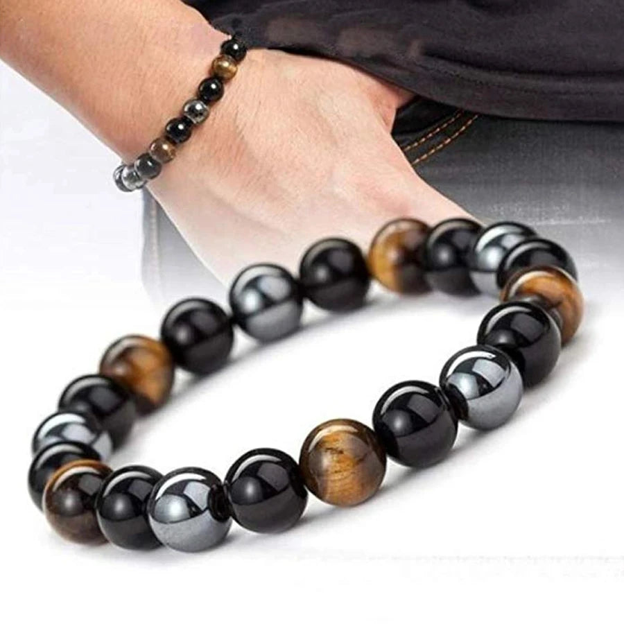 Men&#39;s Tiger Eye Bead Bracelet – Natural Stone Bracelet for Strength &amp; Style