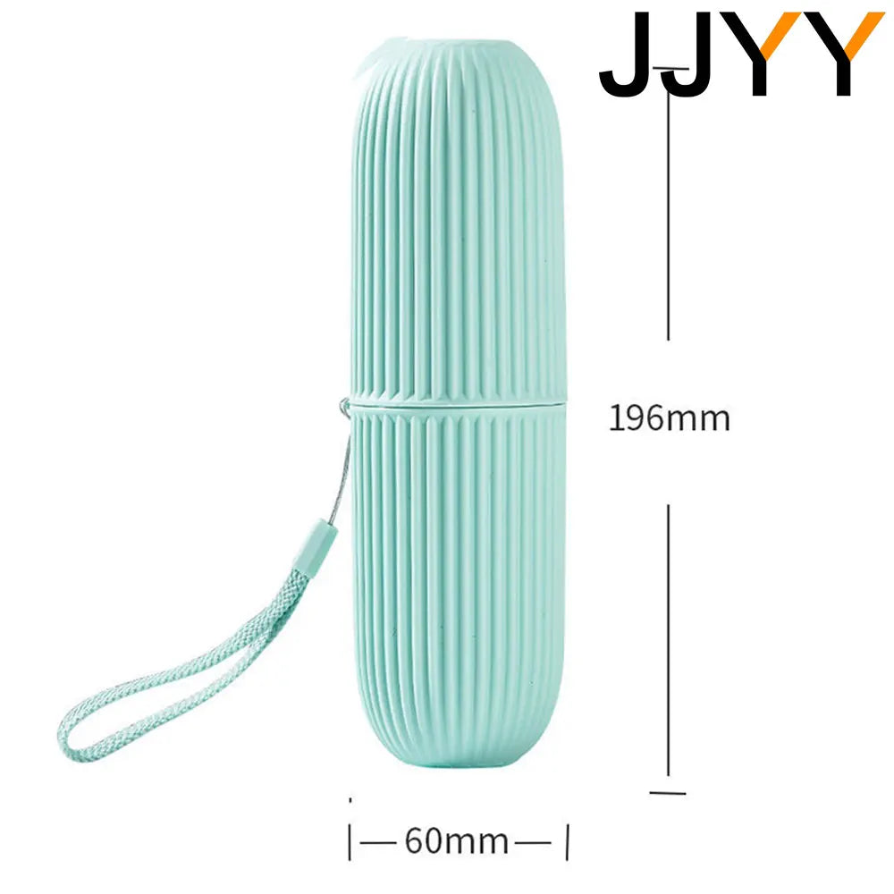 Travel Toothbrush Holder: Portable Brushing Cups with Toothpaste Cover and Storage Box