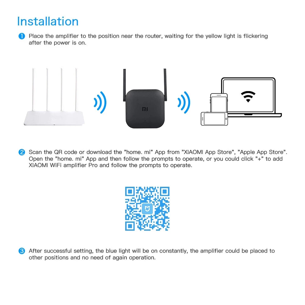 Xiaomi WiFi Amplifier Pro – 300M 2.4G Repeater and Range Extender