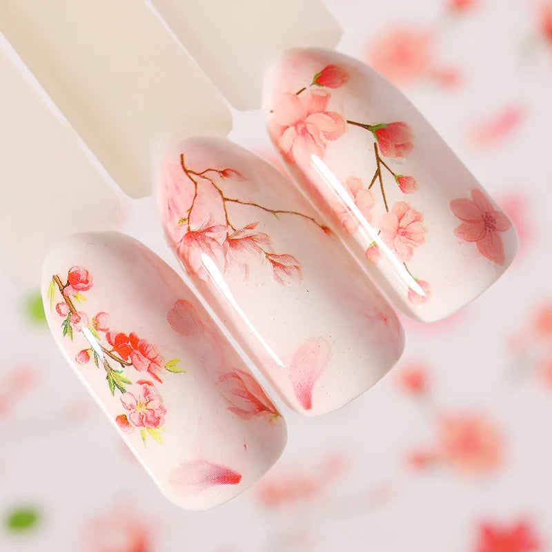 Succulent Plants 3D Nail Sticker - Spring Floral DIY Decoration