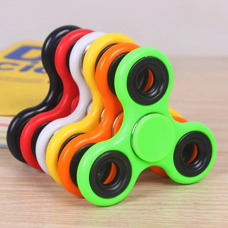 ABS Fidget Spinner EDC Toy – Tri-Spinner for Autism and ADHD, High-Quality Anti-Stress Spinner for Adults and Kids