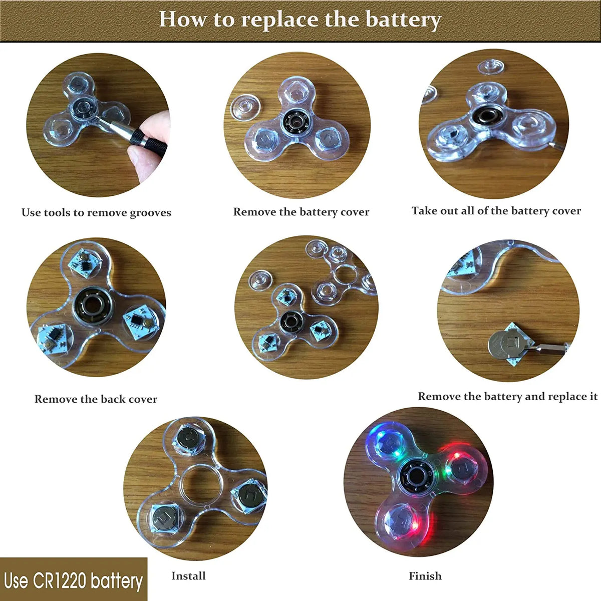 Luminous LED Light Fidget Spinner – Glow-in-the-Dark Hand Top Spinners for EDC, Finger Stress Relief Toys