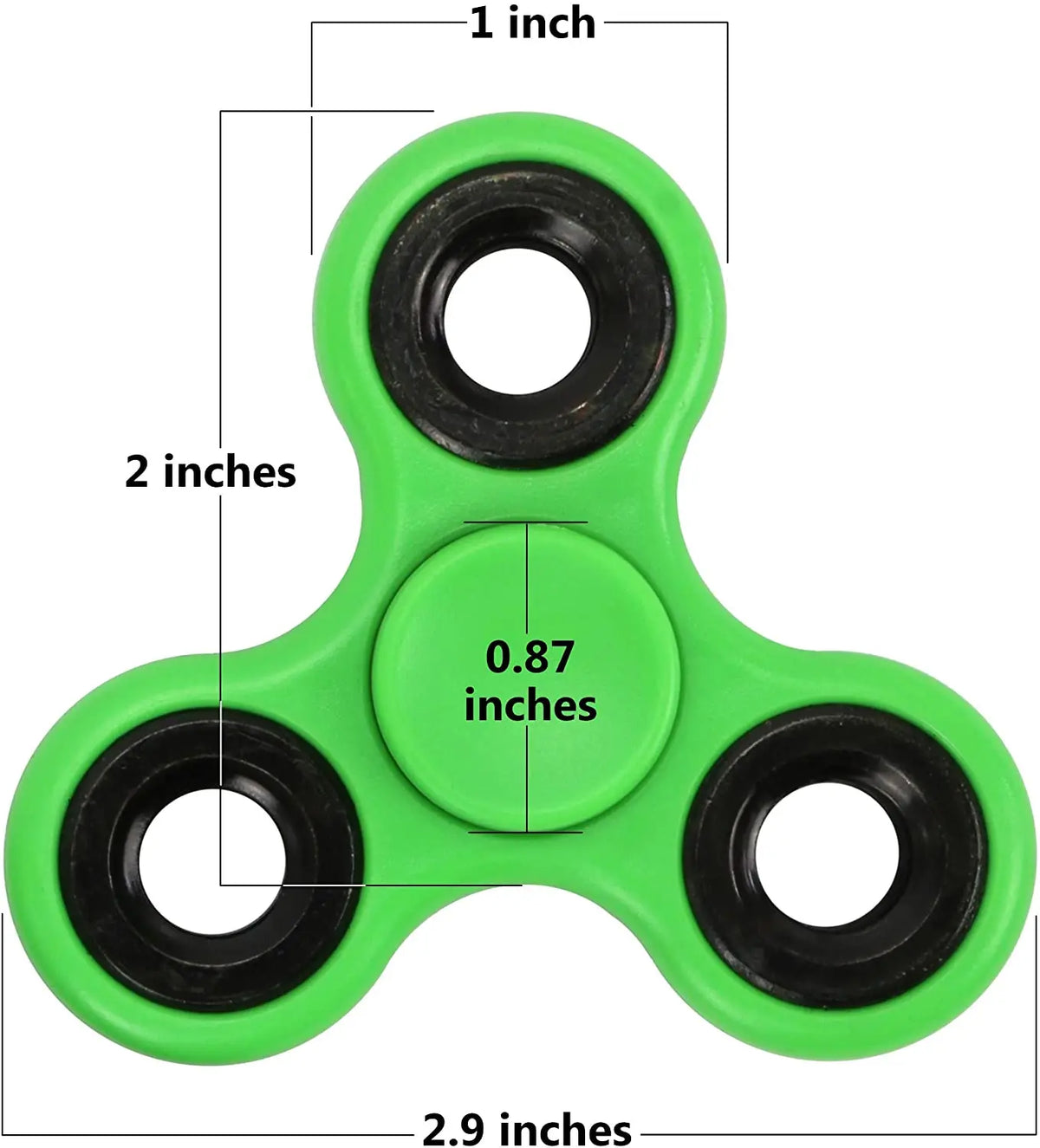 ABS Fidget Spinner EDC Toy – Tri-Spinner for Autism and ADHD, High-Quality Anti-Stress Spinner for Adults and Kids