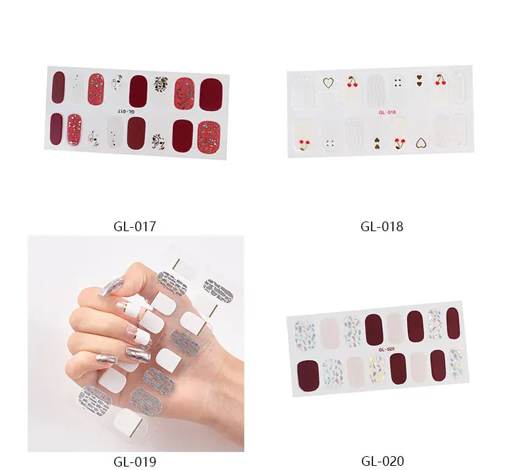 Glitter Series Nail Wraps - Shiny Manicure Decoration Stickers