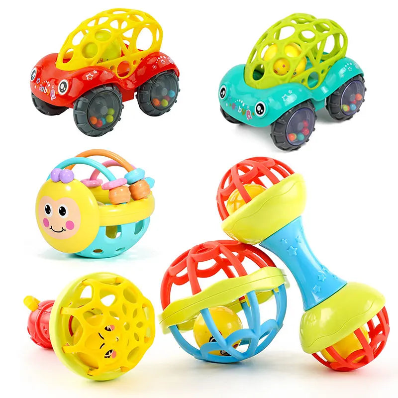 Educational Sensory Teether Rattle Toys for Infants Aged 0-12 Months