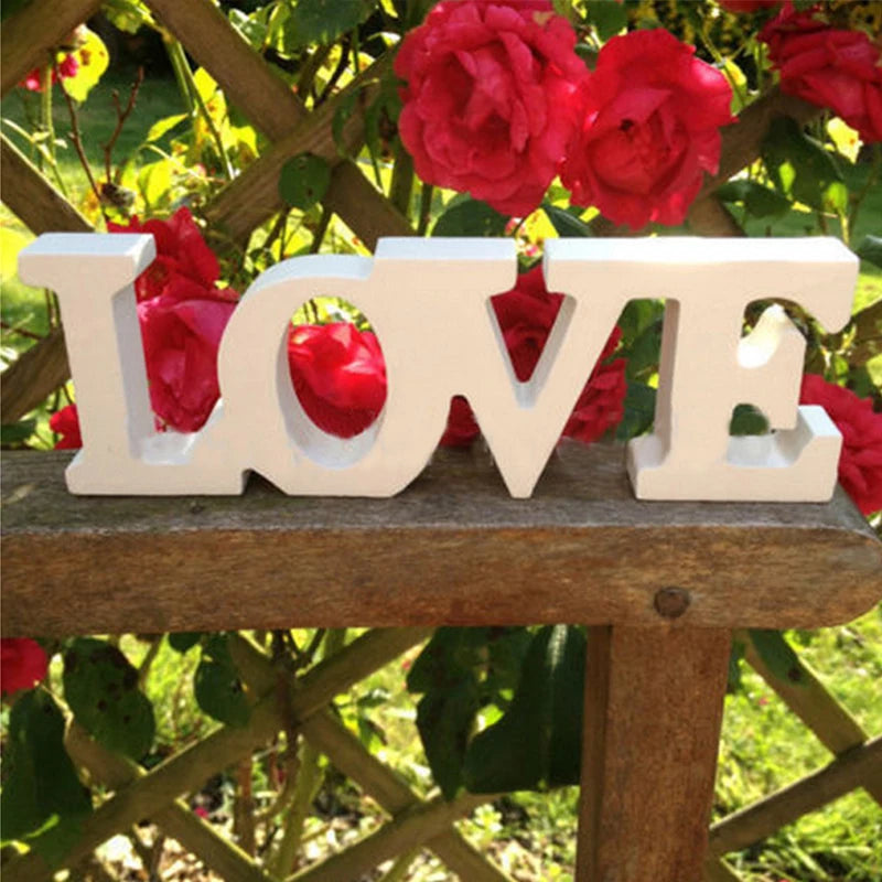 Wooden Letters &#39;LOVE&#39;: Romantic English Alphabet for Home and Wedding Decor