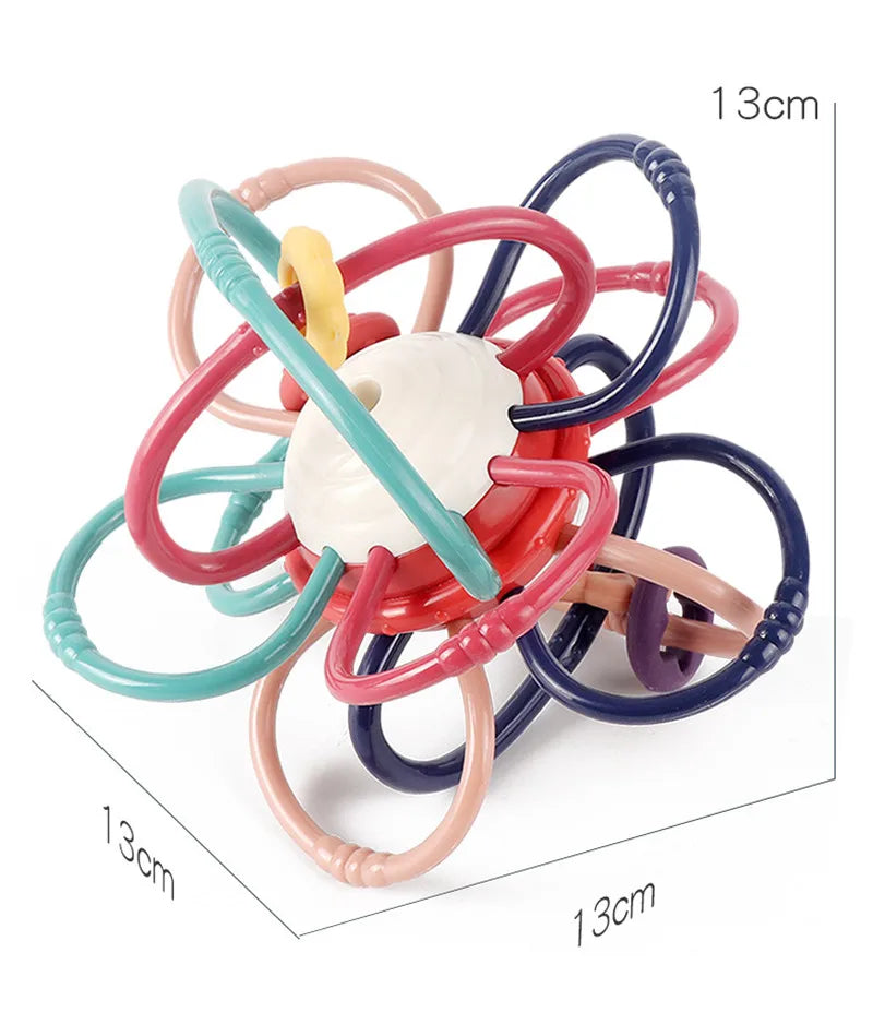 Educational Sensory Teether Rattle Toys for Infants Aged 0-12 Months