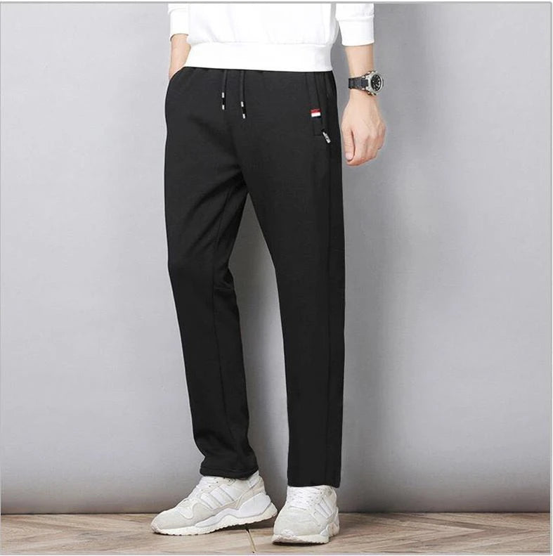 Men&#39;s Autumn Fitness Sweatpants - Elastic Waist Cotton Gym Joggers (M-8XL)