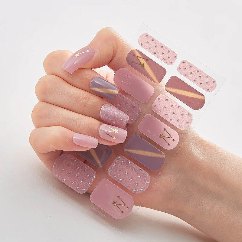 Patterned Nail Stickers - High-Quality Wholesale Nail Strips for Women