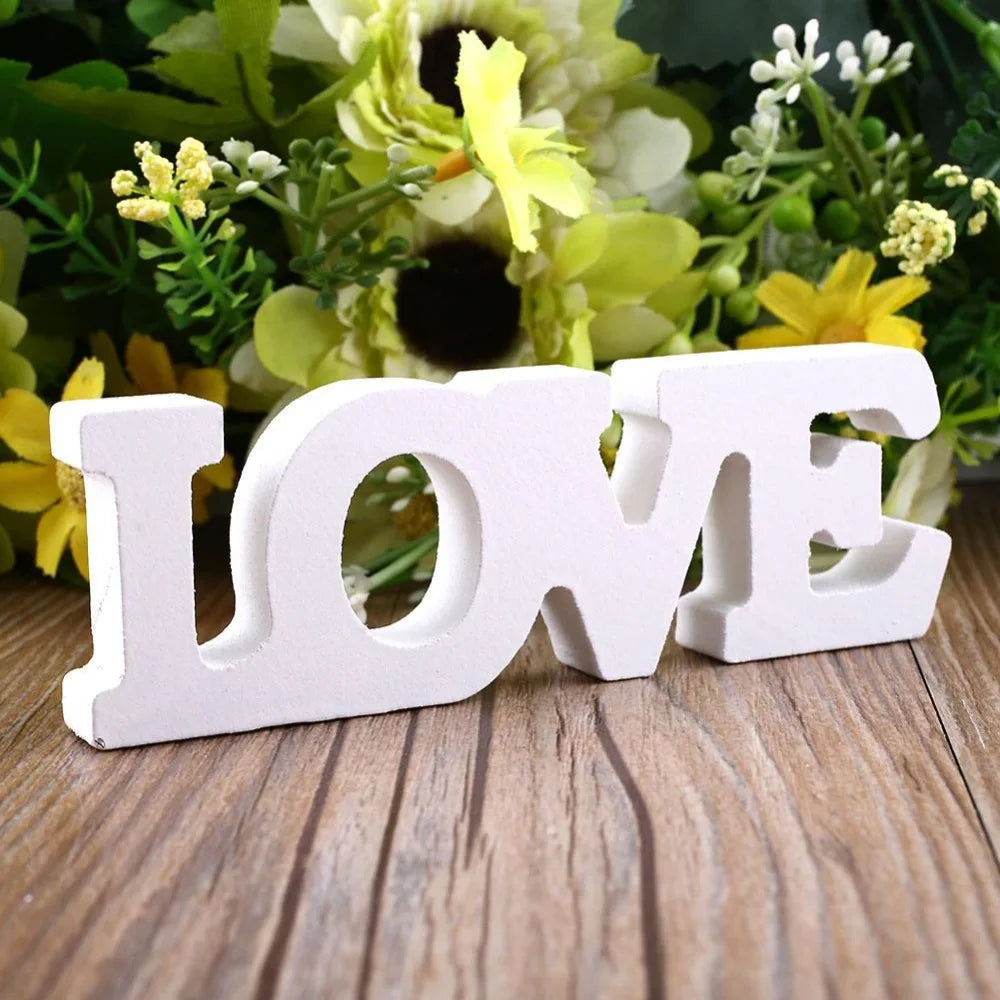 Wooden Letters &#39;LOVE&#39;: Romantic English Alphabet for Home and Wedding Decor