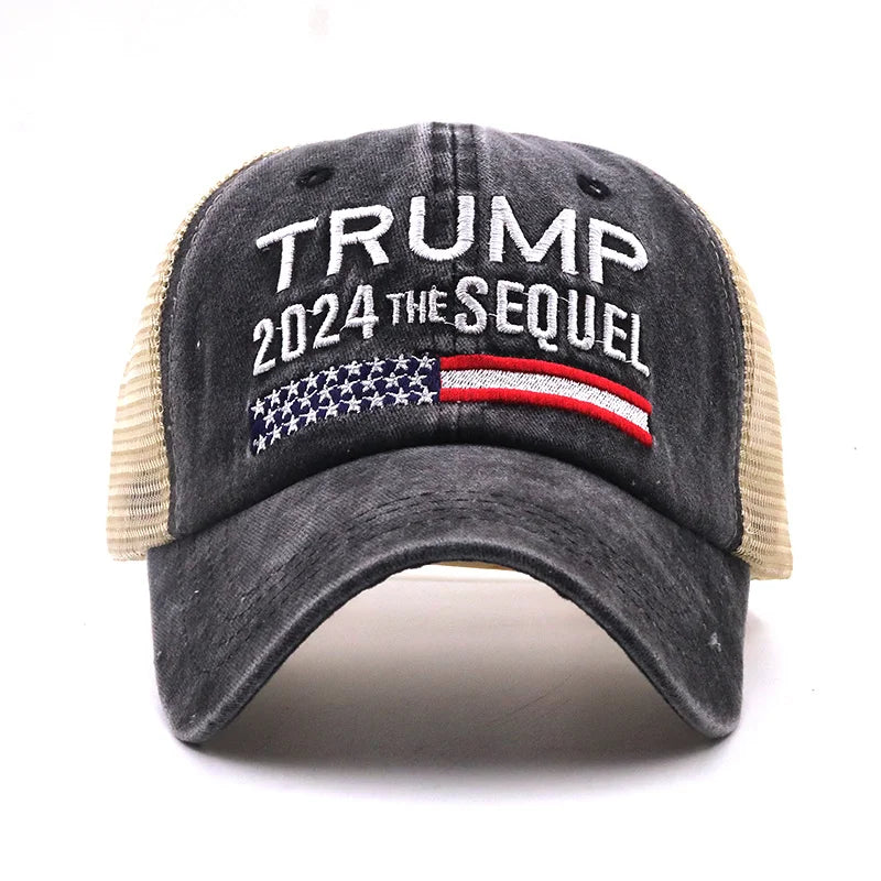 Trump 2024 MAGA Hat – Embroidered Mesh Cap for Republicans