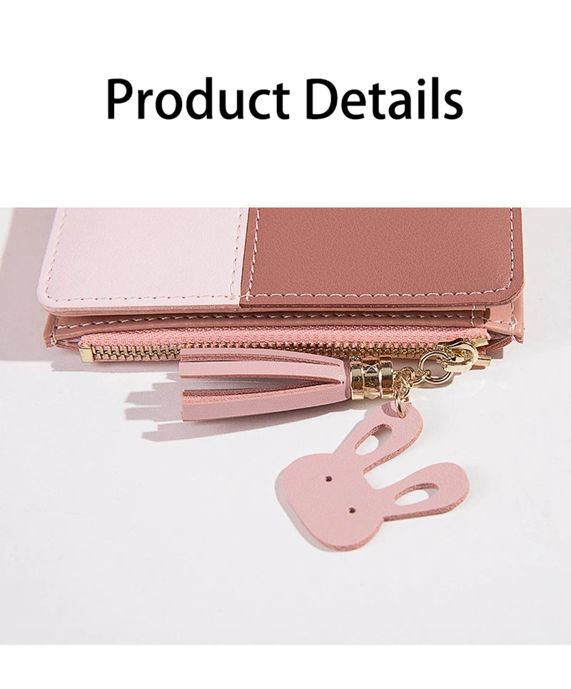 Women&#39;s PU Leather Wallet - Foldable Portable Card Holder &amp; Coin Purse