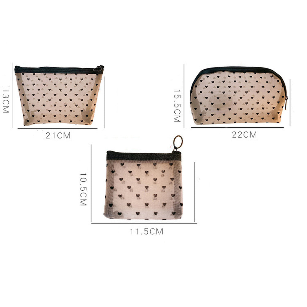 Mesh Cosmetic Travel Bag - Portable Makeup Organizer for Women