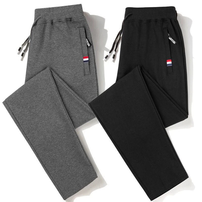 Men&#39;s Autumn Fitness Sweatpants - Elastic Waist Cotton Gym Joggers (M-8XL)