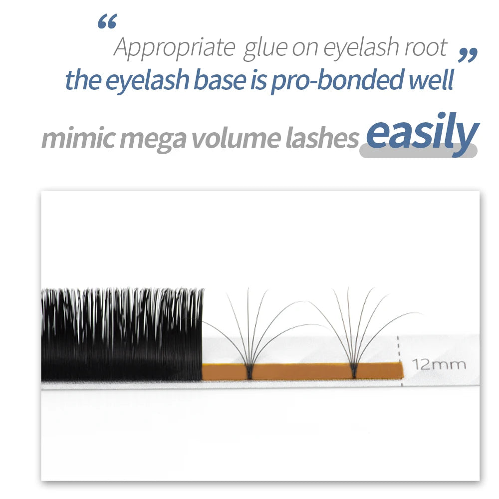 NAGARAKU Easy Fan Eyelash Extensions - Fast Bloom Pre-Bonded Volume Lashes