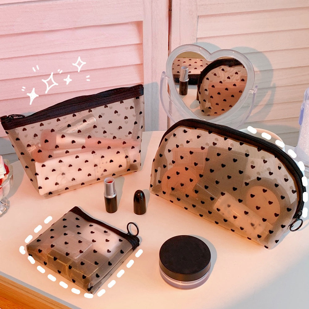 Mesh Cosmetic Travel Bag - Portable Makeup Organizer for Women