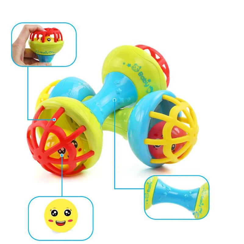 Educational Sensory Teether Rattle Toys for Infants Aged 0-12 Months