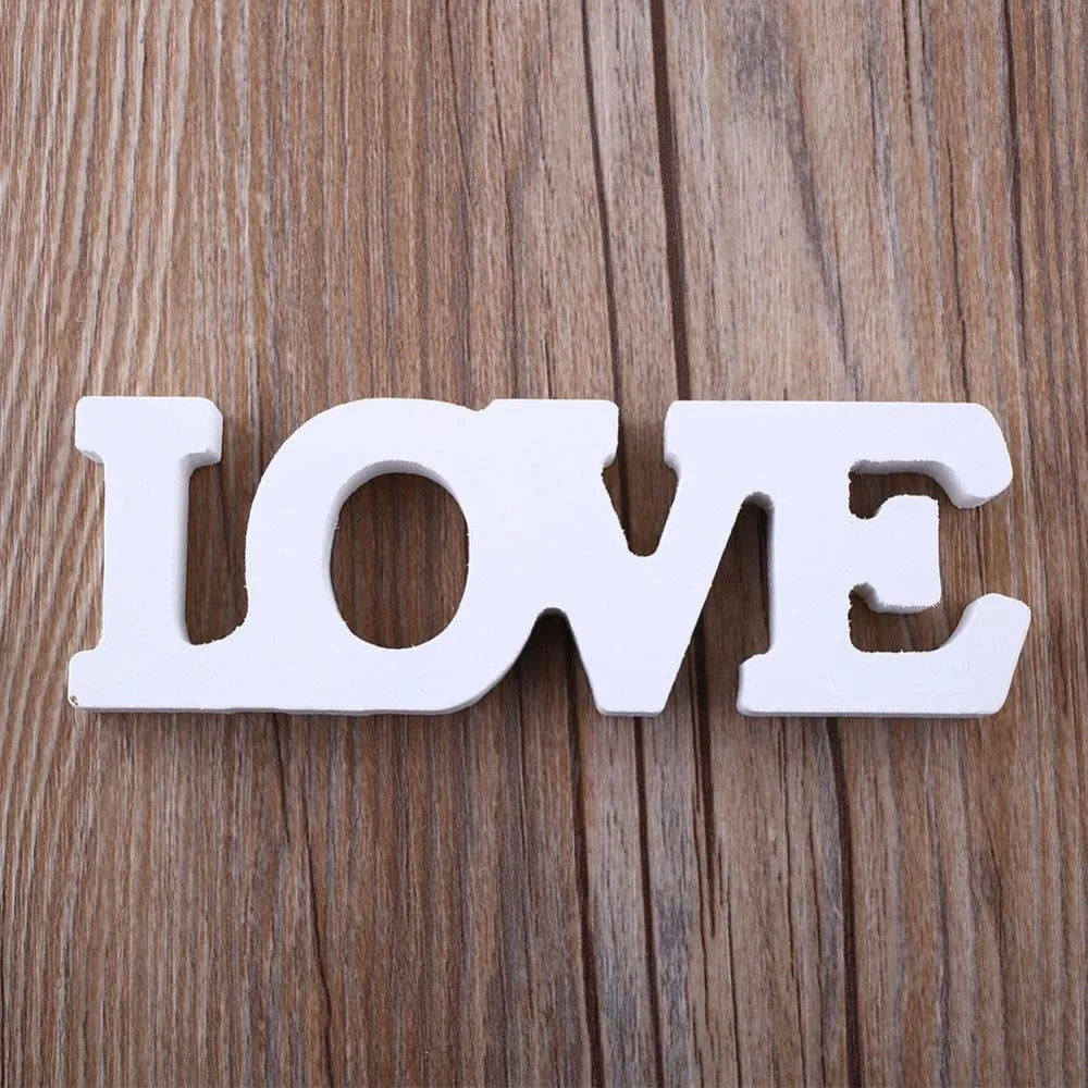 Wooden Letters &#39;LOVE&#39;: Romantic English Alphabet for Home and Wedding Decor