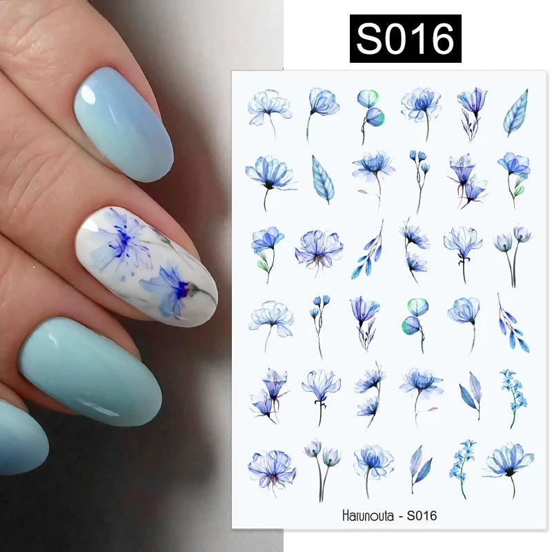 Succulent Plants 3D Nail Sticker - Spring Floral DIY Decoration