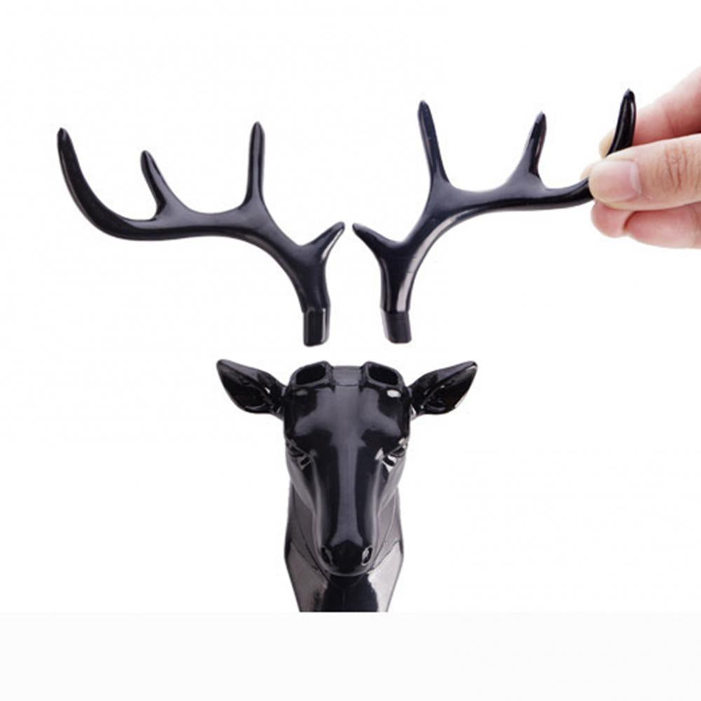 Cute Antler Hook Deer Head Key Holder: Decorative Wall Ornament for Home