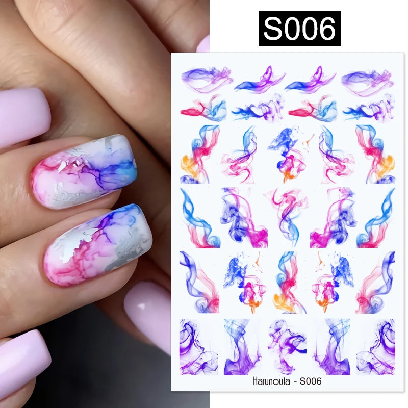 Succulent Plants 3D Nail Sticker - Spring Floral DIY Decoration