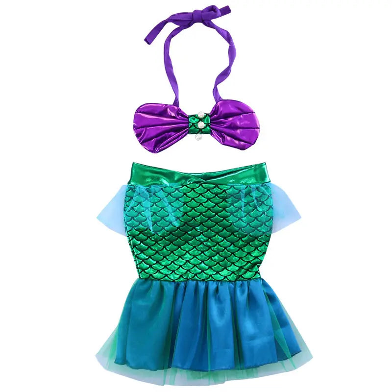 Emmababy Fashion Toddler Mermaid Princess Dress – Comfortable Party Cosplay Costume for Girls, Ideal for Dropshipping