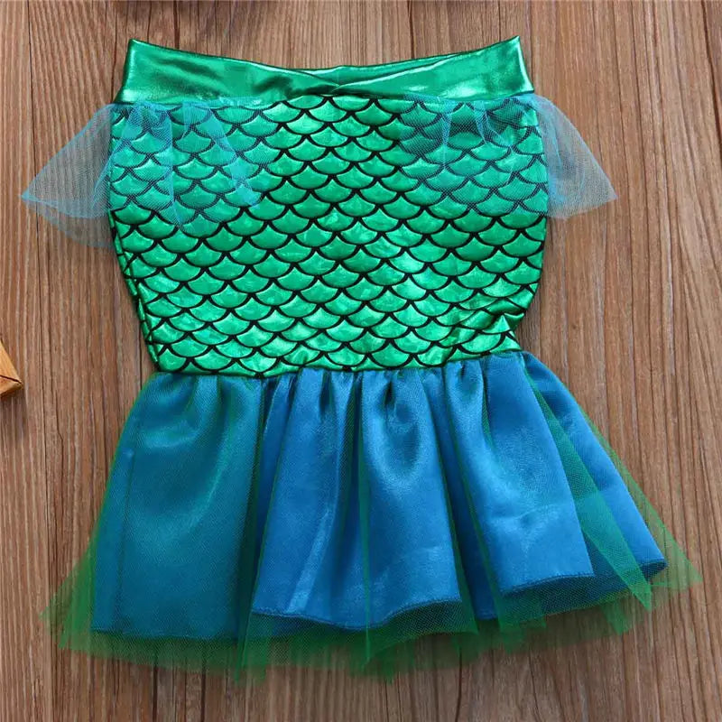 Emmababy Fashion Toddler Mermaid Princess Dress – Comfortable Party Cosplay Costume for Girls, Ideal for Dropshipping