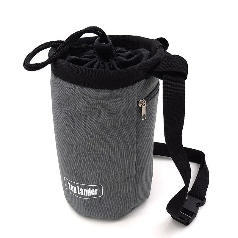 Waterproof Magnesia Chalk Bag with Pocket – Ideal for Climbing, Bouldering &amp; Weight Lifting