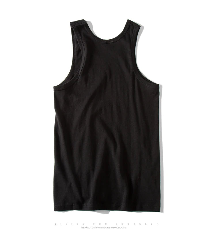 Hot Sale 3pcs / 100% Cotton Mens Sleeveless Tank Top Solid Muscle Vest Undershirts O-neck Gymclothing Tees Whorl Tops