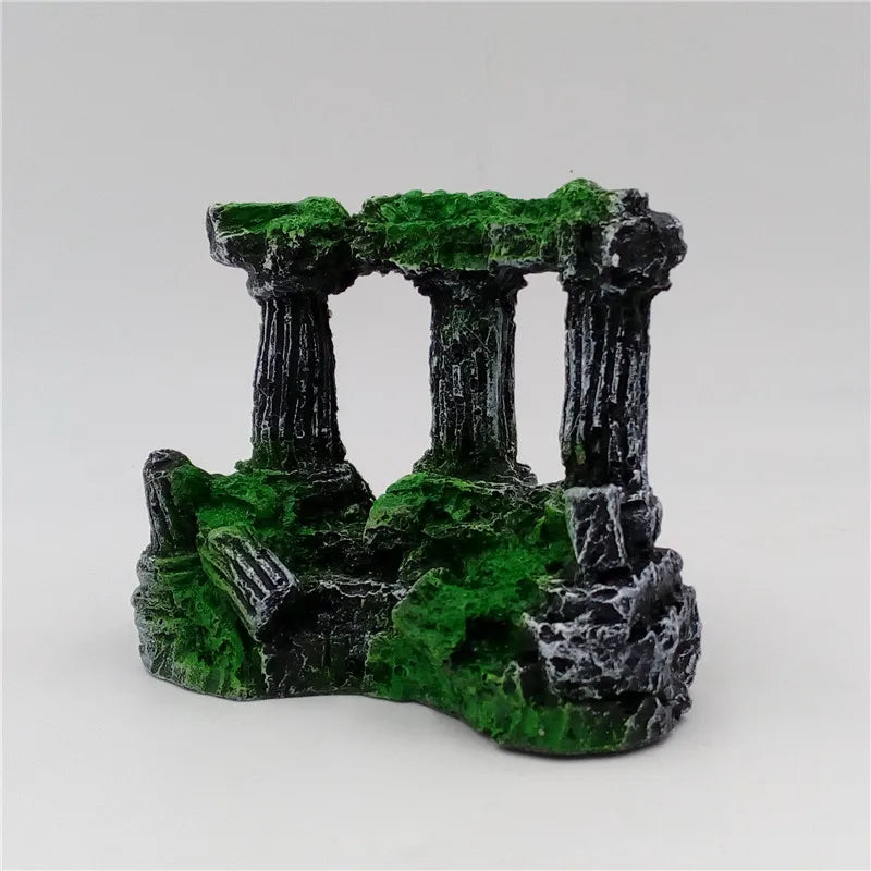 1pc Resin Stone Pillars: Retro Manual Decoration for Aquarium Fish Tank