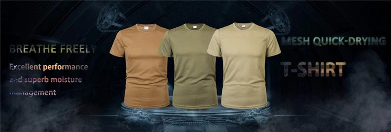 MEGE 3 Pcs/2 Pcs Men Tactical T Shirt Short Sleeve O-neck Quick-Drying gym Running T Shirts Casual Oversized 4XL