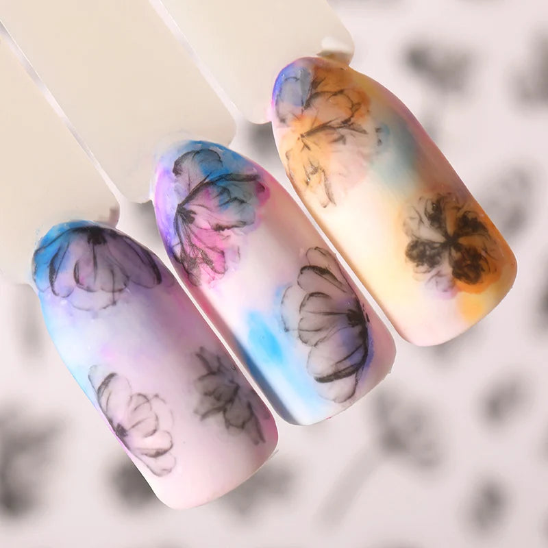 Succulent Plants 3D Nail Sticker - Spring Floral DIY Decoration