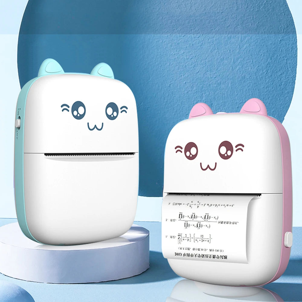 Mini 58mm Portable Thermal Printer – Cute Wireless BT Printer for Photo Labels and Memo Printing, 200dpi, Bluetooth Connection