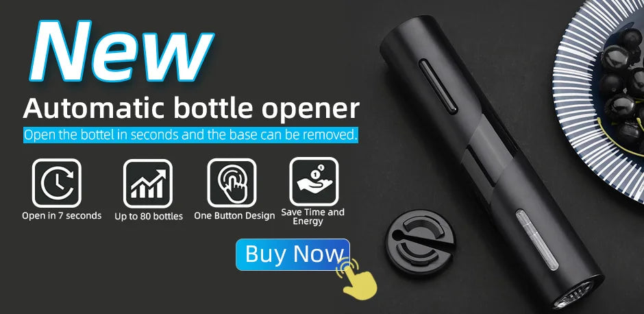 Electric Wine Opener: Automatic Corkscrew and Battery-Powered Bottle Opener with Foil Cutter – Perfect for Wine and Beer