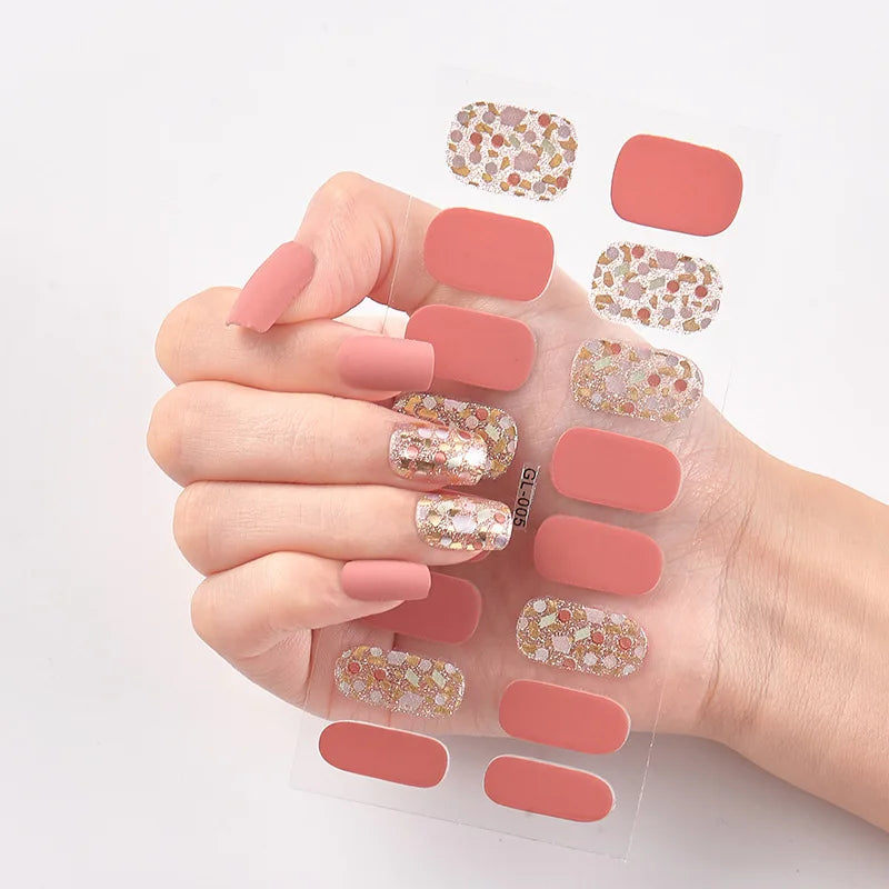 Glitter Series Nail Wraps - Shiny Manicure Decoration Stickers