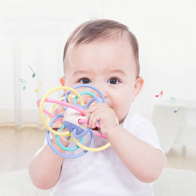 Educational Sensory Teether Rattle Toys for Infants Aged 0-12 Months