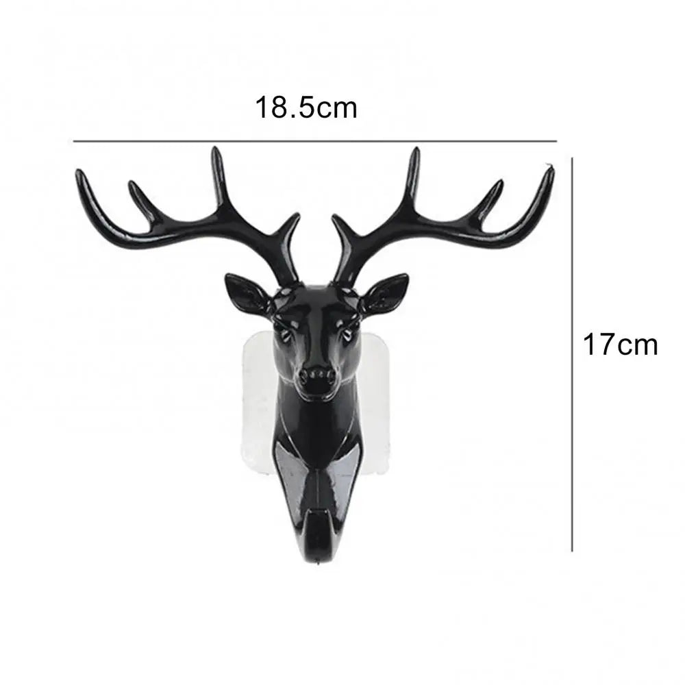 Cute Antler Hook Deer Head Key Holder: Decorative Wall Ornament for Home