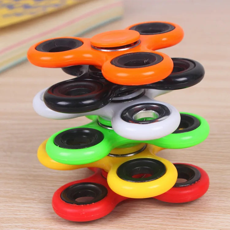 ABS Fidget Spinner EDC Toy – Tri-Spinner for Autism and ADHD, High-Quality Anti-Stress Spinner for Adults and Kids