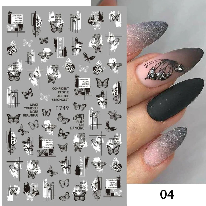 Succulent Plants 3D Nail Sticker - Spring Floral DIY Decoration