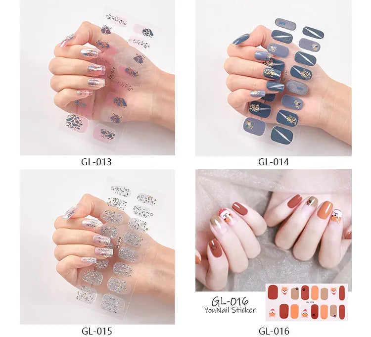 Glitter Series Nail Wraps - Shiny Manicure Decoration Stickers