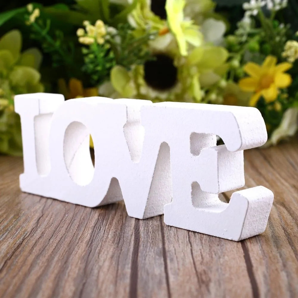 Wooden Letters &#39;LOVE&#39;: Romantic English Alphabet for Home and Wedding Decor