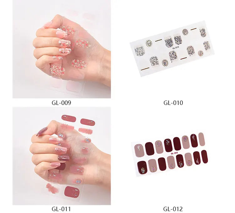 Glitter Series Nail Wraps - Shiny Manicure Decoration Stickers